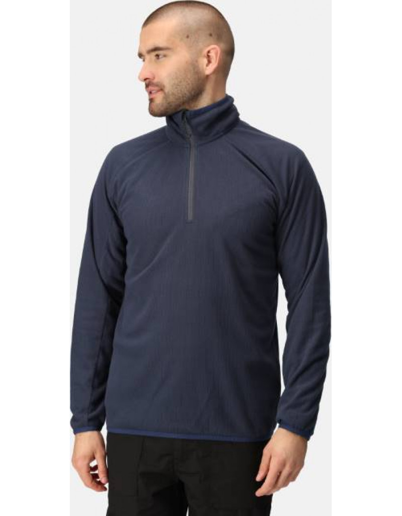 Fleece structurat cu 1/4 fermoar„Navigate”